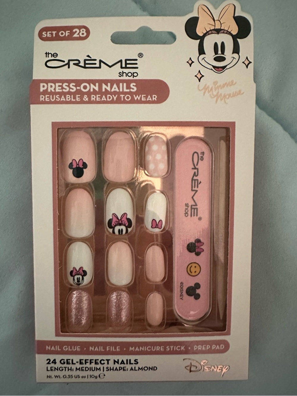 Disney Minnie Mouse Pink Press-On Nails